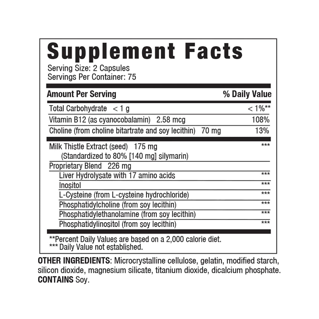 Liverite Liver Support supplement bottle cap and safety seal
