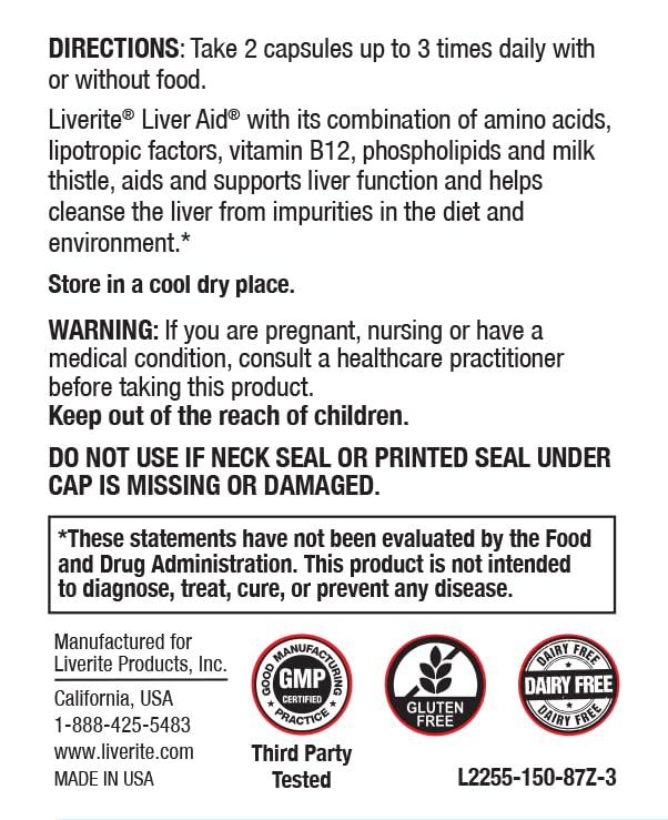 Liverite Liver Aid with Milk Thistle premium twin pack healthcare supplement for daily wellness.