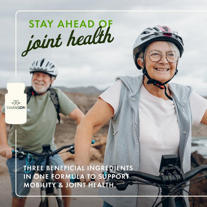 Supplement facts label on Swanson glucosamine chondroitin MSM formula showing dosage details.