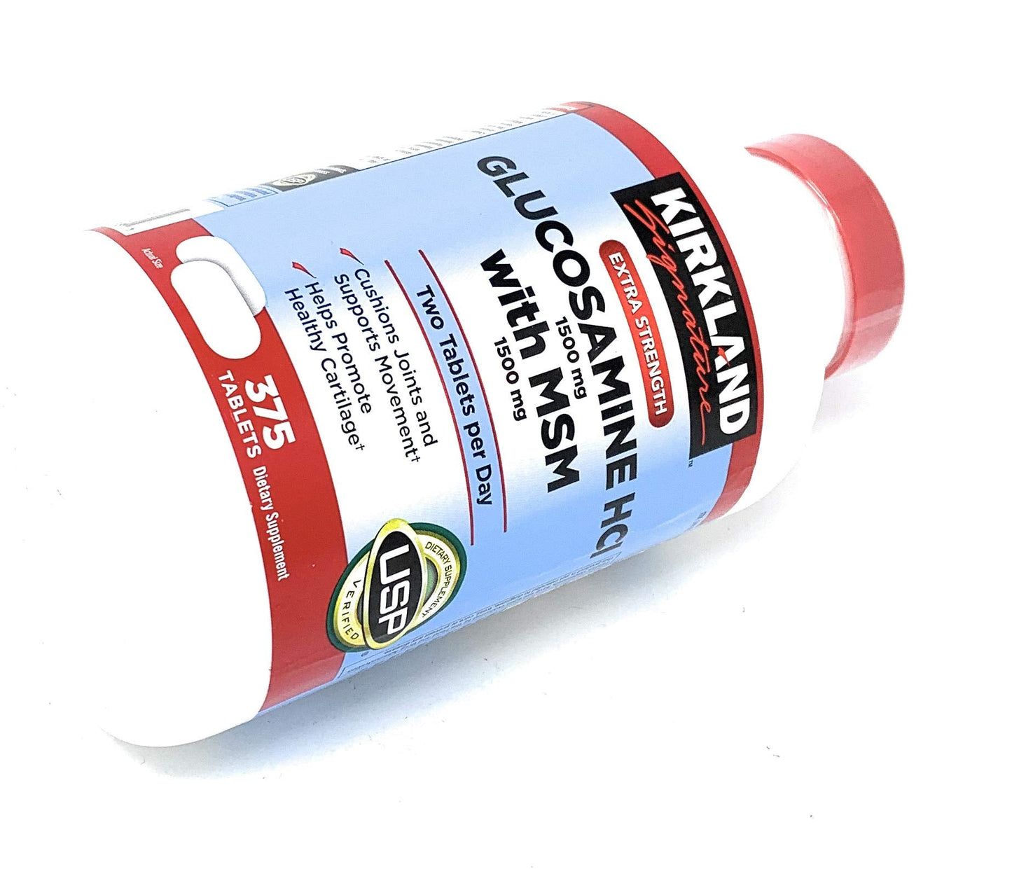 Kirkland Signature imported joint support supplement 375 tablets dietary facts and usage instructions