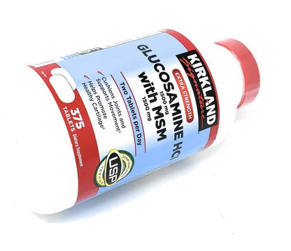 Kirkland Signature imported joint support supplement 375 tablets dietary facts and usage instructions