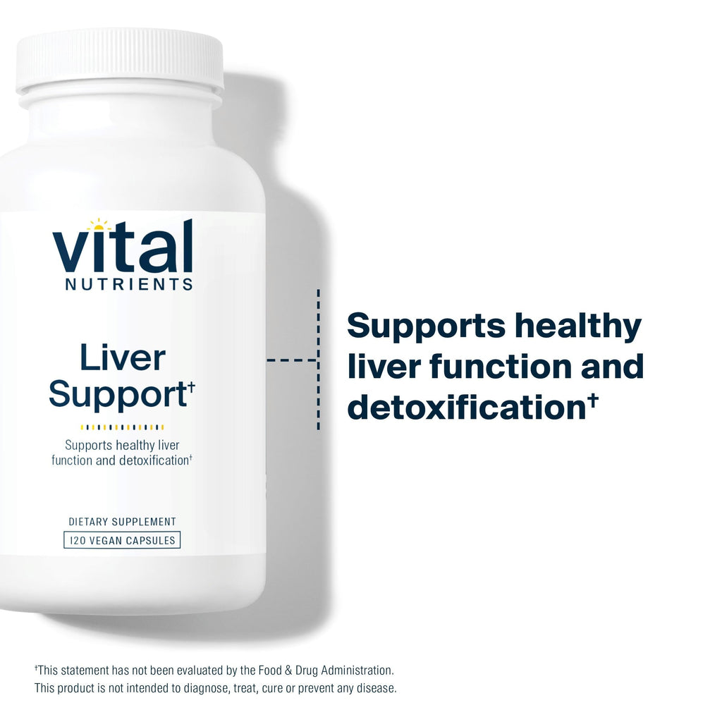 Vital Nutrients liver support bottle back label information