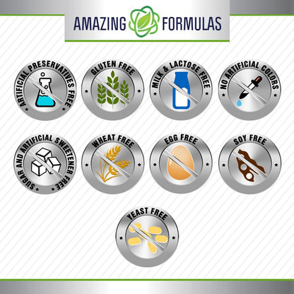 Amazing Nutrition Glucosamine Sulfate 1000mg clear capsule size illustration alongside the authentic branded bottle packaging