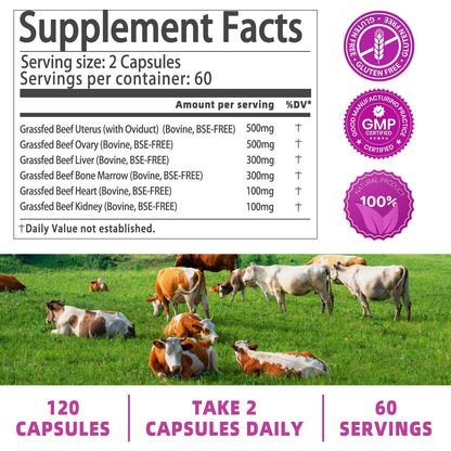 Qmiozzy female health supplement 120 capsules packaging