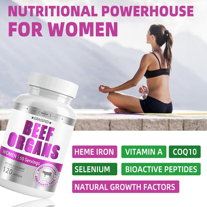 Qmiozzy 6-organ blend supplement for women side view