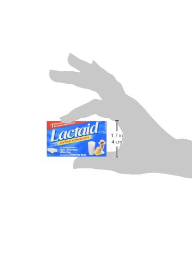 Authentic Lactaid Extra Strength 4500 FCCLU chewable pills close up view