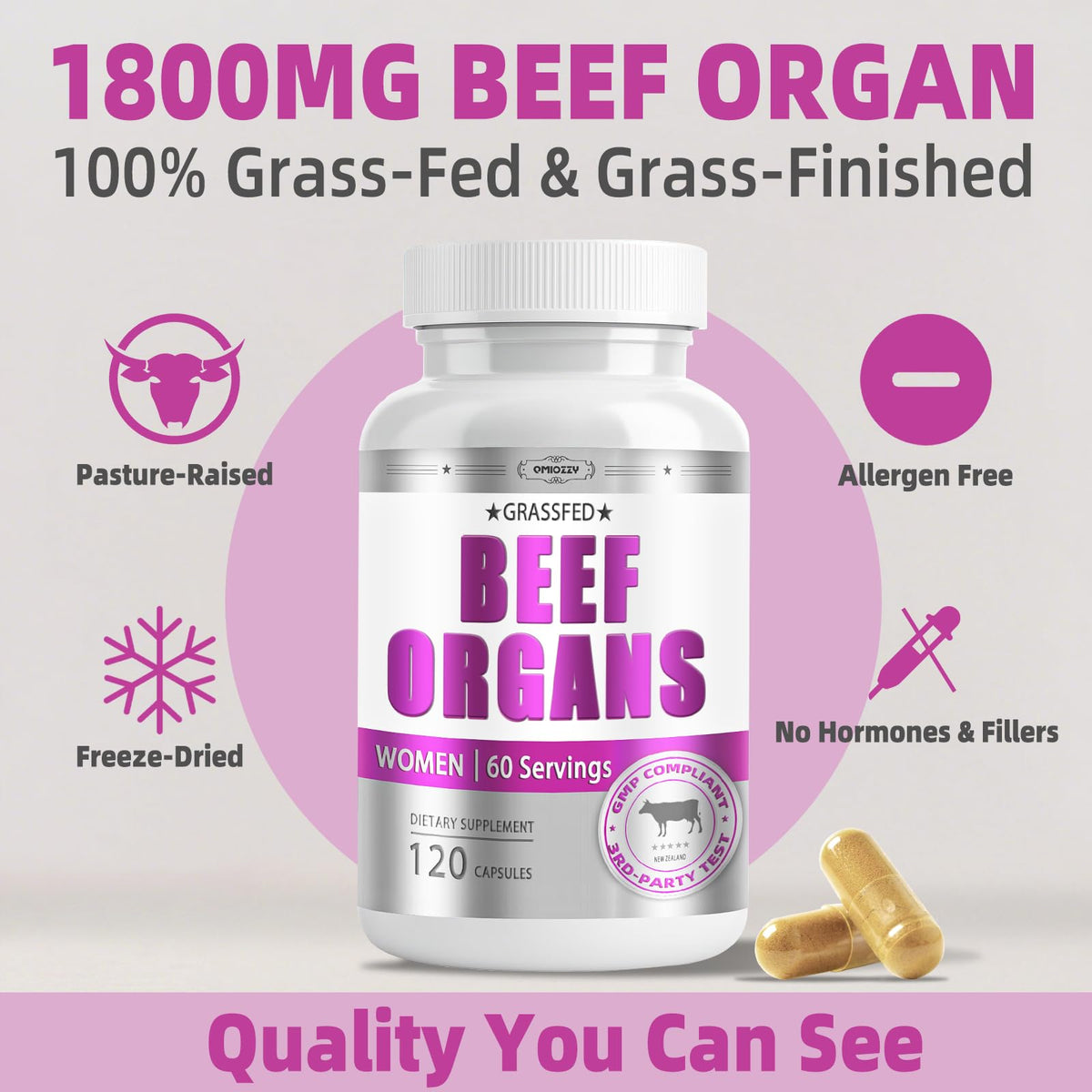 CNCHEF supplement bottle showing 60 servings and count