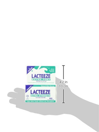 Lacteeze Extra Strength bottle with protective security seal showcasing original USA import graphics