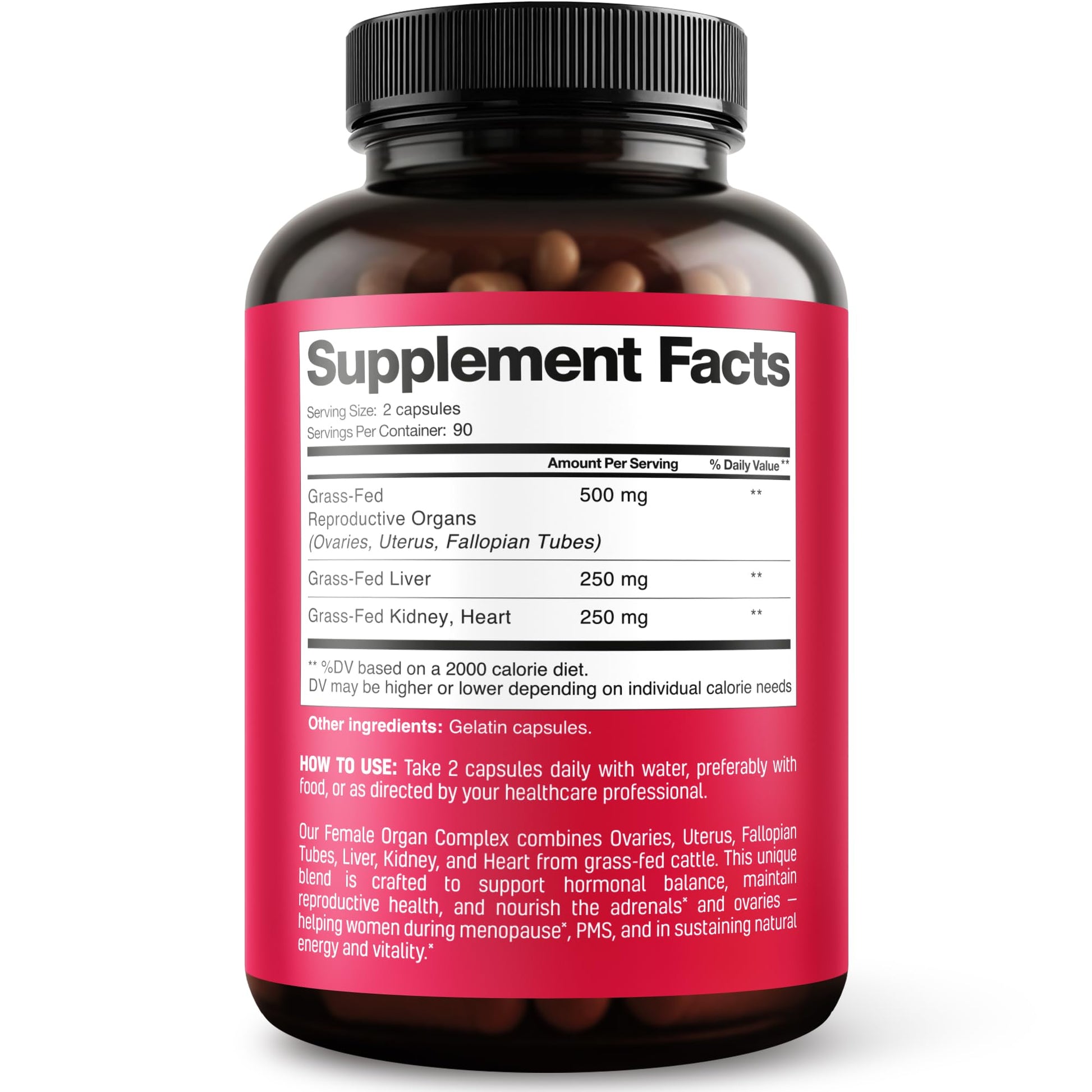 Next Form beef liver kidney heart complex capsules