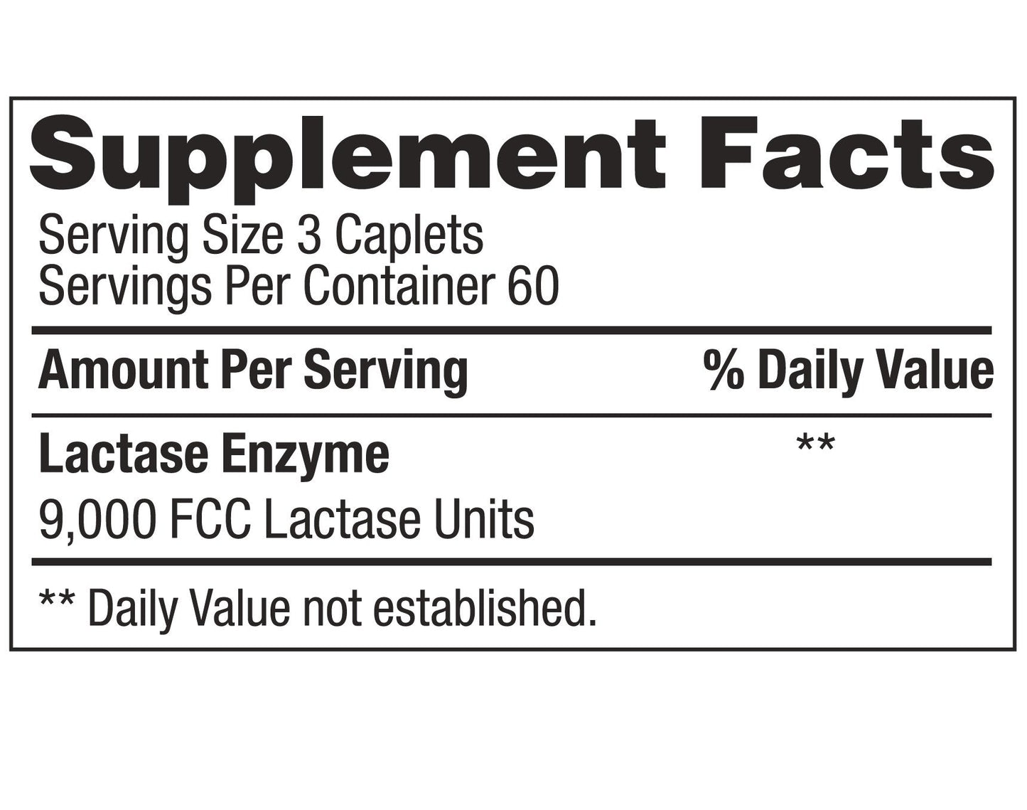 Two pack of Certified Plus lactase enzyme digestive caplets showing daily usage guidelines