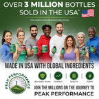 Peak Performance grass fed bone matrix and cartilage capsules bottle