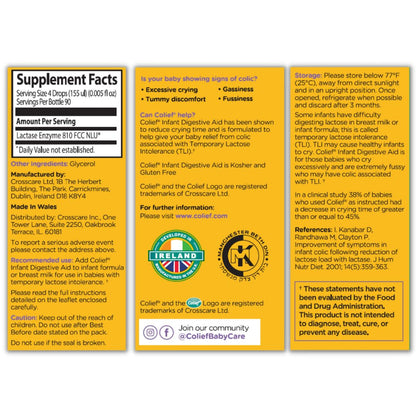 Colief Infant Digestive Aid bottle packaging details