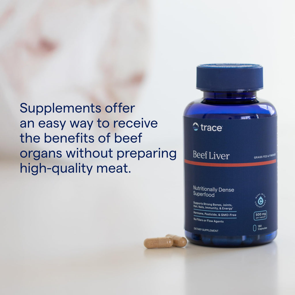 Trace Minerals grass fed beef liver ingredients overview