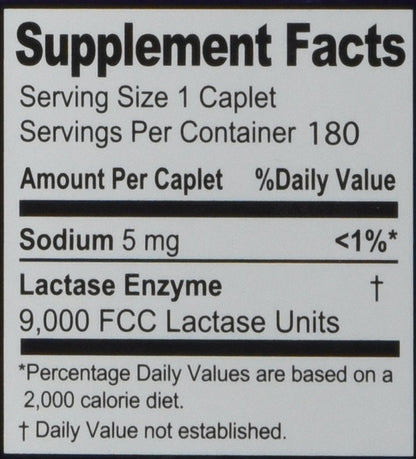 Authentic USA imported Kirkland Signature fast acting lactase caplets for lactose intolerance relief