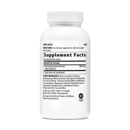GNC Glucosamine 1000mg vegetarian dietary supplement label facts and ingredients list