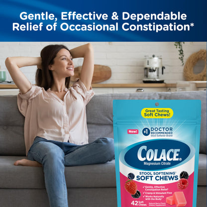 Colace soft chews pouch side view