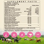 SKLIA grass fed beef organ capsules ingredient label
