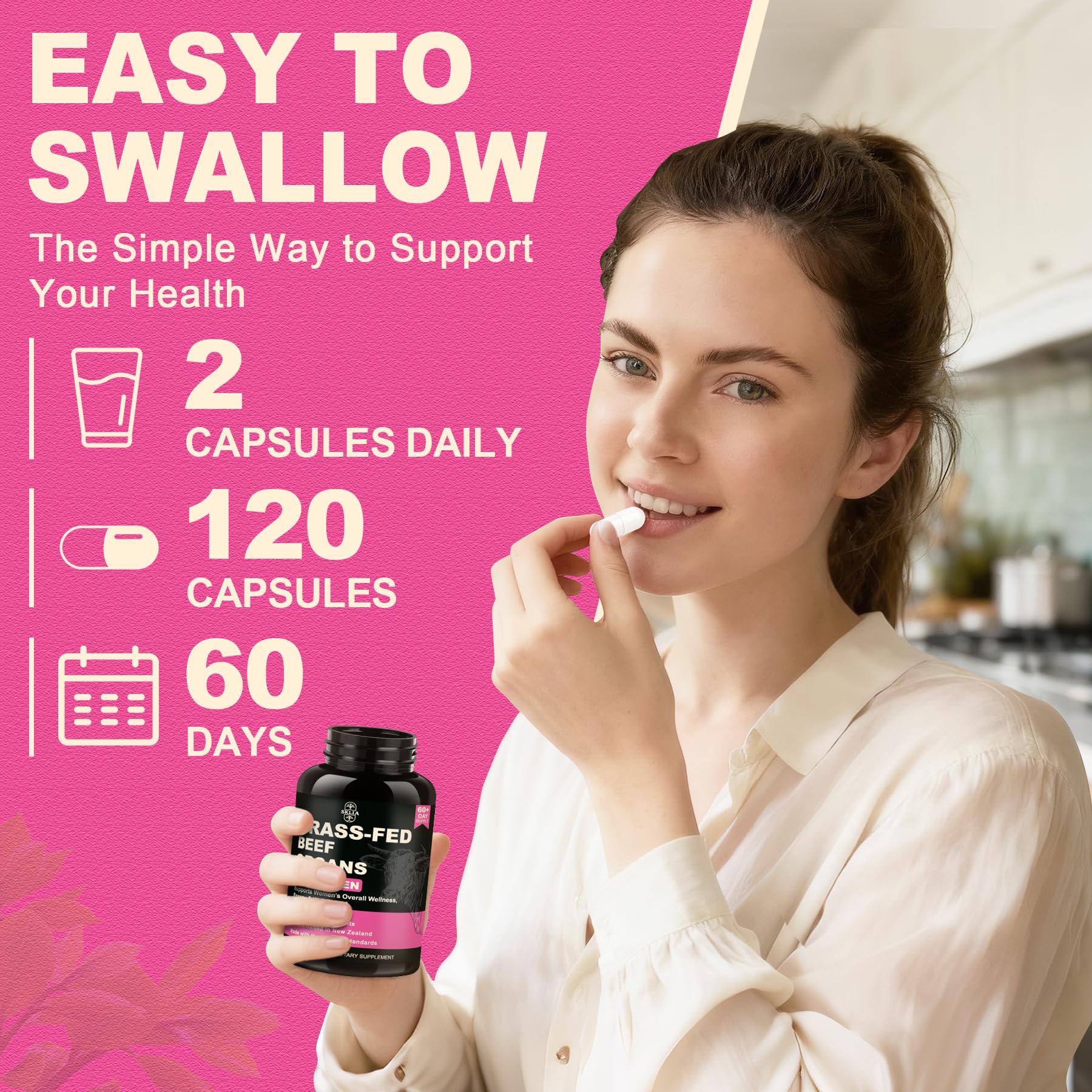 Sklia beef organ supplement for hormonal support