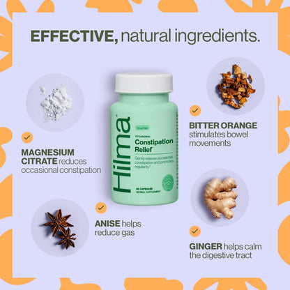 Hilma Gentle Bowel magnesium citrate and botanical ingredients list