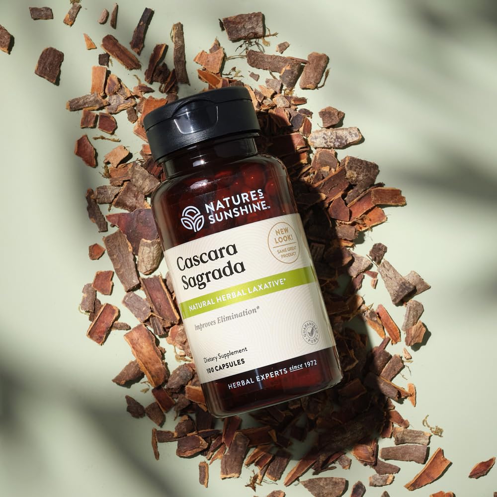 Nature's Sunshine Cascara Sagrada digestive support supplement label