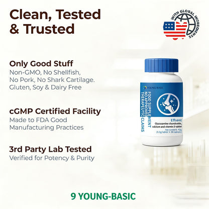 Augen 9 Young Basic four in one joint repair and structural nourishment tablets packaging