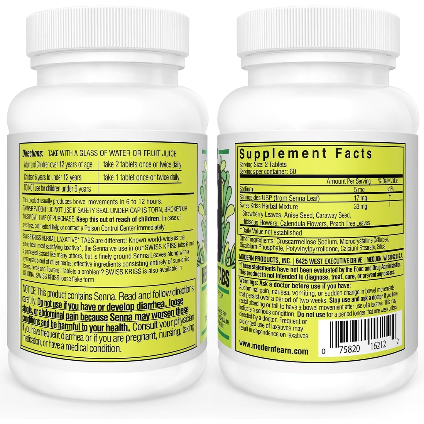 Swiss Kriss 120 tablets bottle packaging