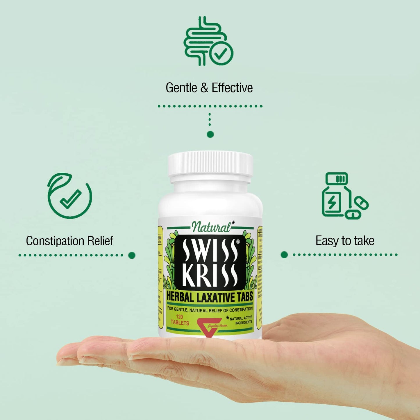 Swiss Kriss digestive health herbal tablets