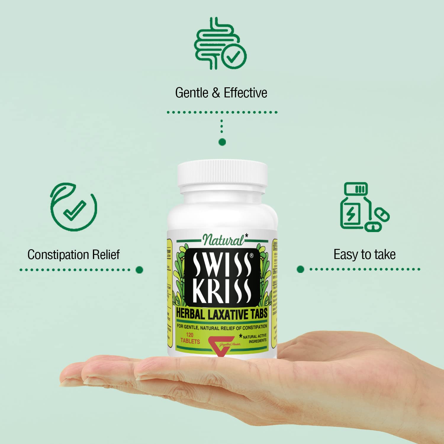 Swiss Kriss digestive health herbal tablets