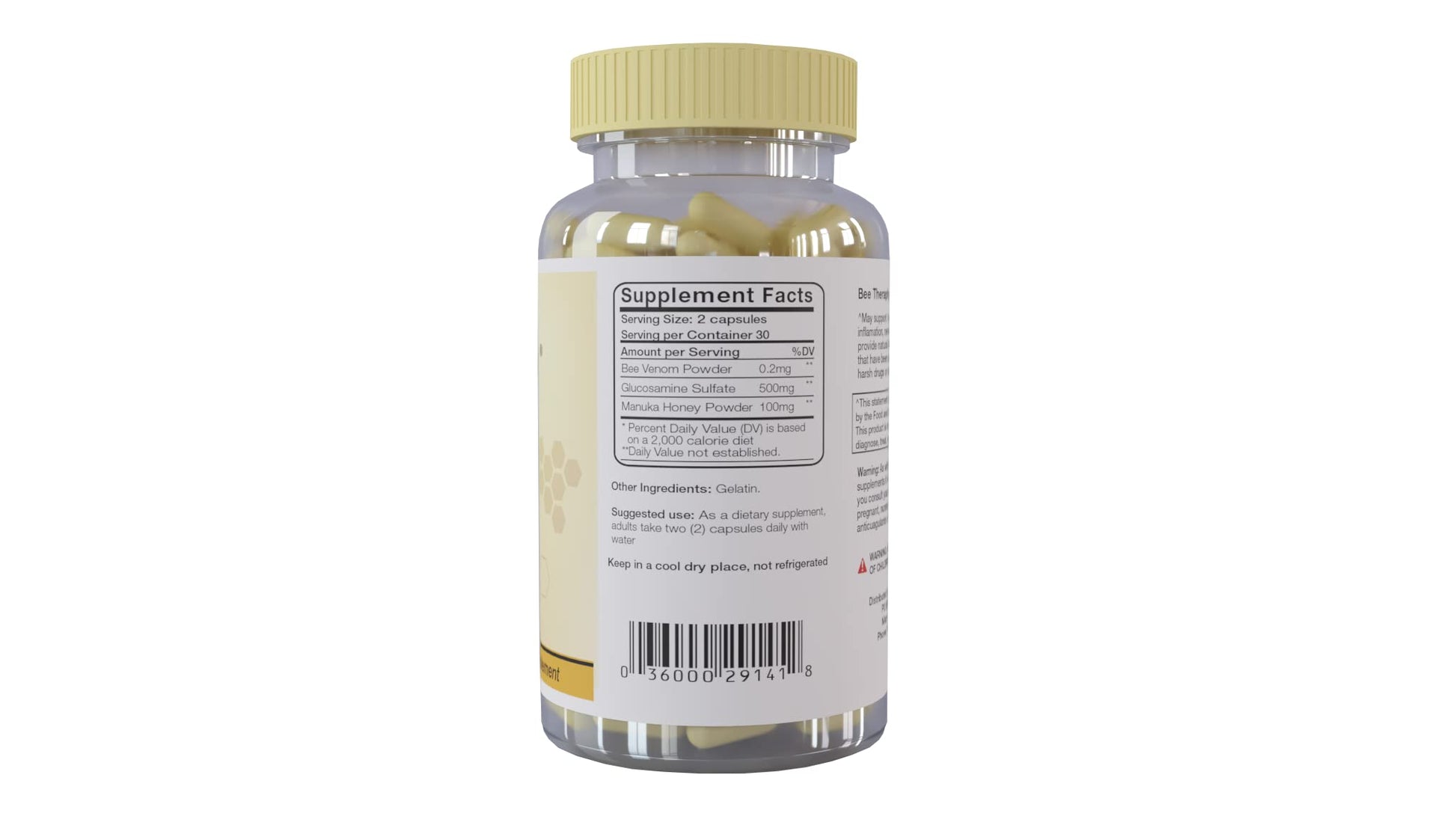 Authentic USA imported Bee Therapy X supplement bottle showing advanced mobility formula ingredients