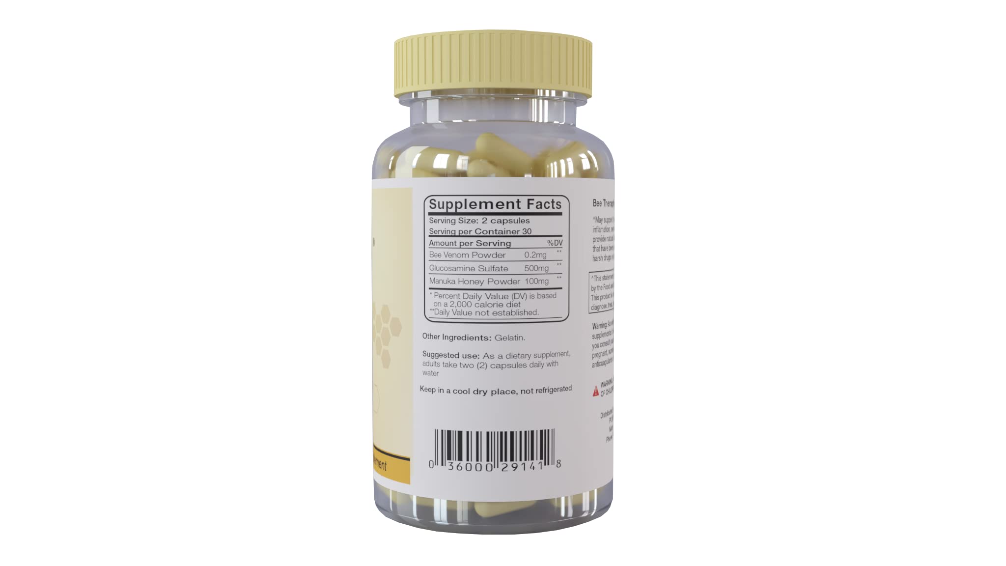 Authentic USA imported Bee Therapy X supplement bottle showing advanced mobility formula ingredients