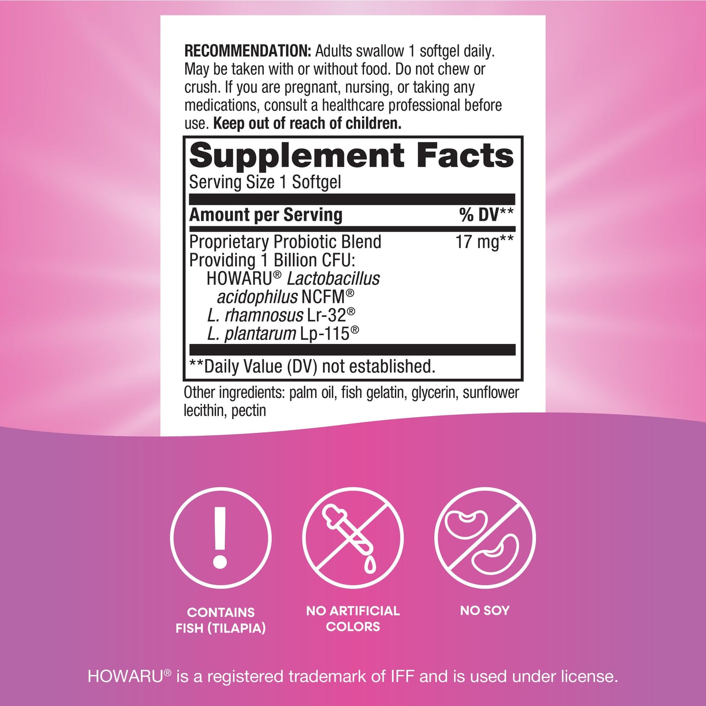 Nature's Way Women's Probiotic Pearls authentic imported packaging details