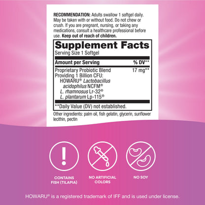 Nature's Way Women's Probiotic Pearls authentic imported packaging details
