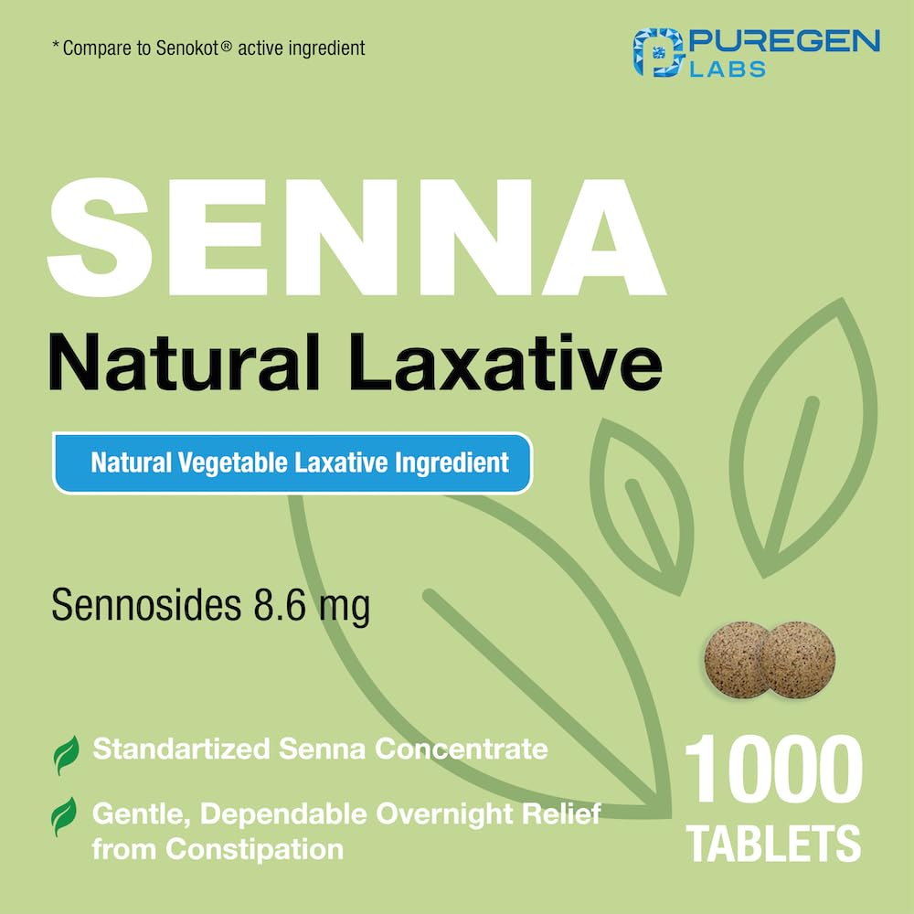 Puregen Labs Senna supplement bottle in professional packaging