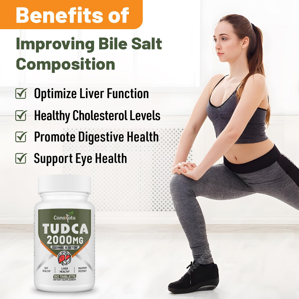 Canarata TUDCA Liver Support 2000mg bottle cap and safety seal