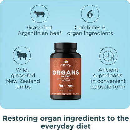 Authentic USA imported beef and lamb organ supplement bottle for immune support