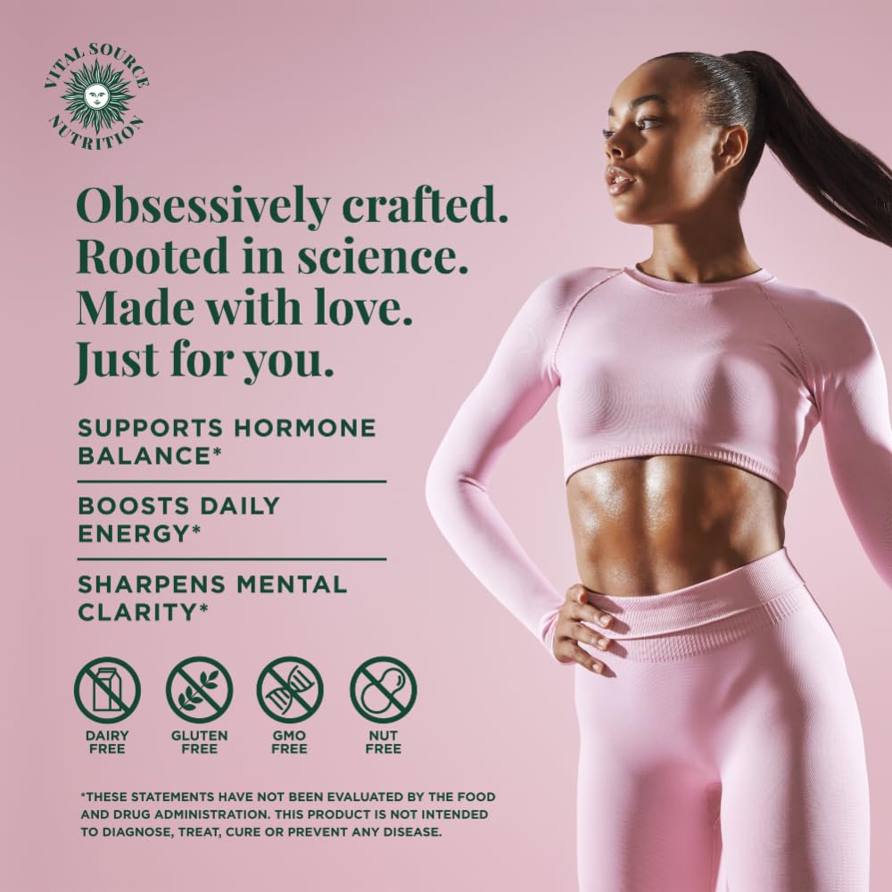 Close up of Vital Source Nutrition BiFi women's vitality supplement label