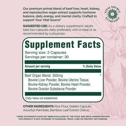 Authentic USA imported Vital Source Nutrition BiFi bottle side view