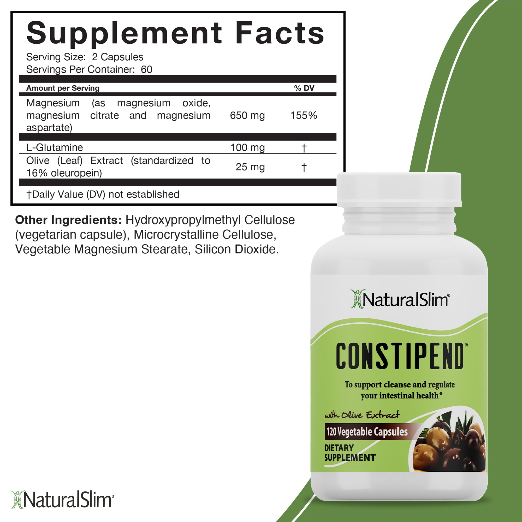 NaturalSlim Constipend 120 vegetable capsules packaging