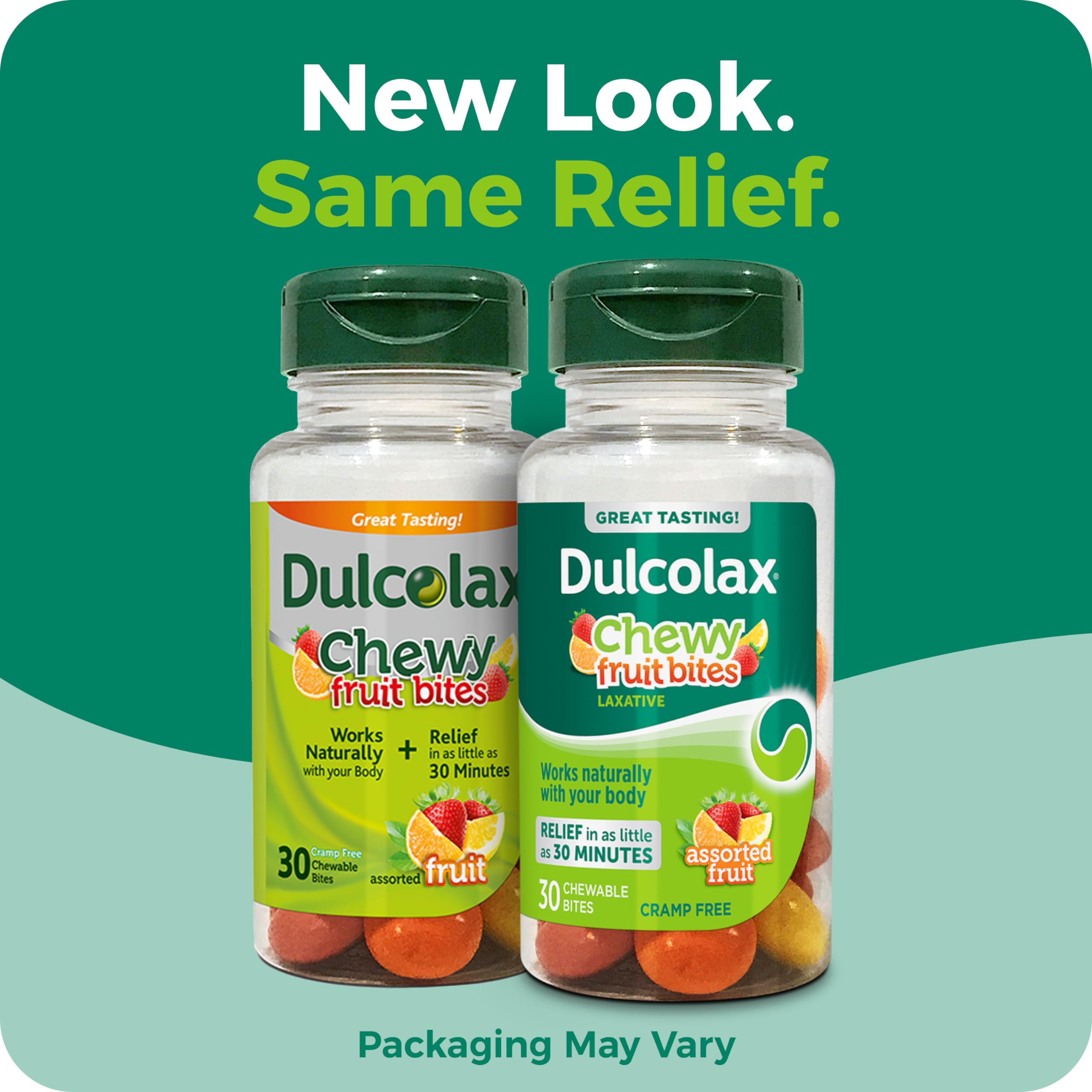 Dulcolax assorted fruit flavor chewy laxative packaging