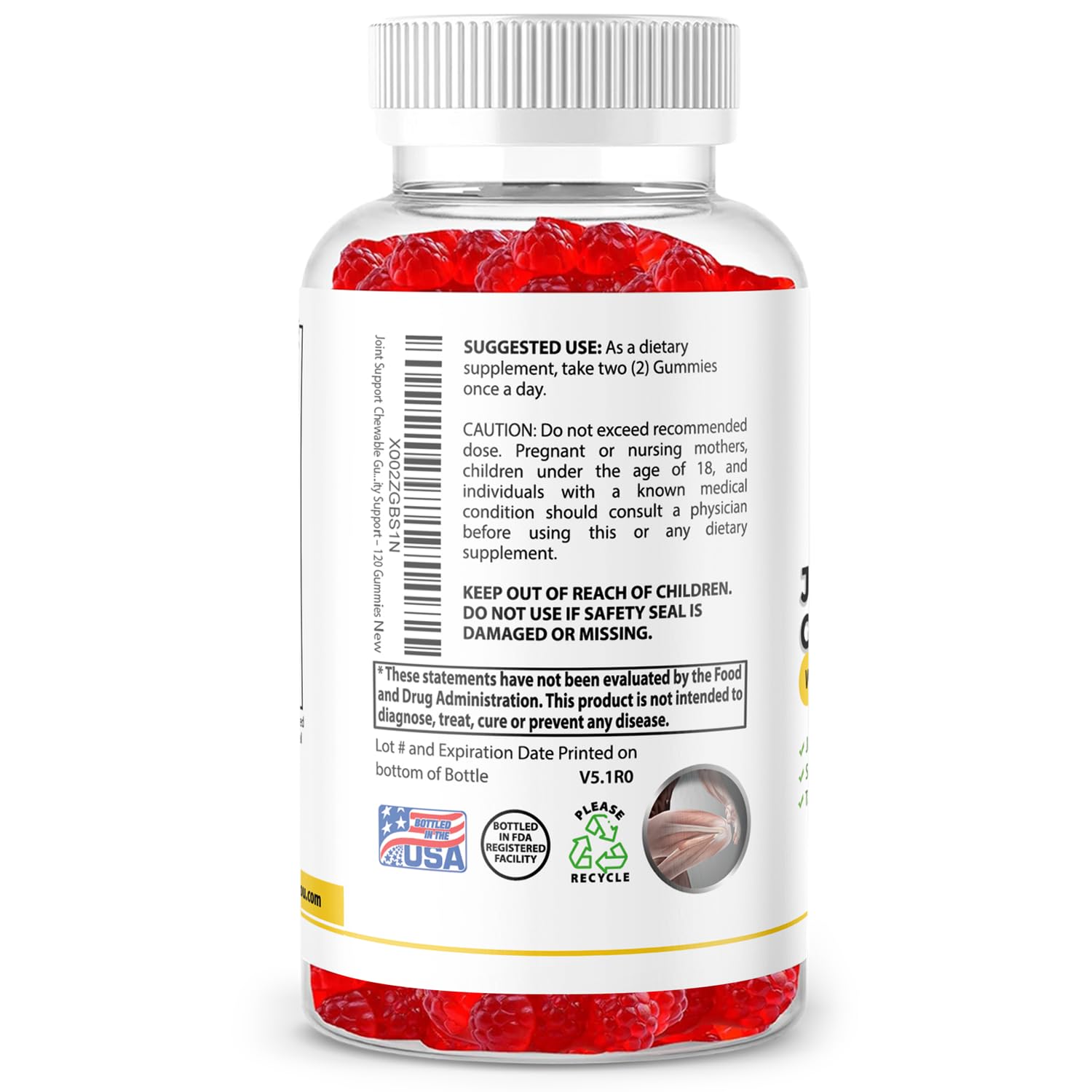 Raspberry flavored extra strength joint flexibility chewables by Gout And You.
