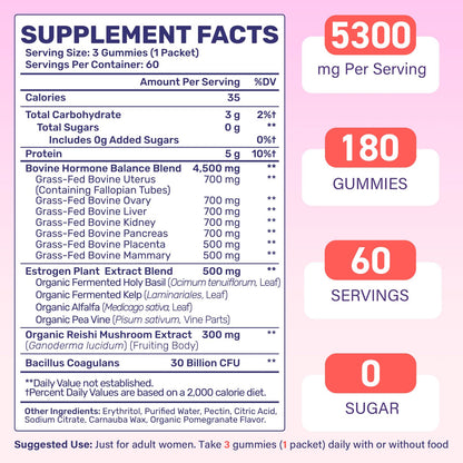 Fepoukak daily female vitality and energy supplement chewable gummies container