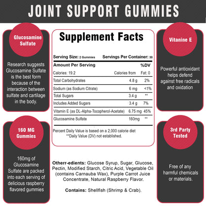 Gout And You Extra Strength Joint Support 120 gummies bottle showing directions of use.