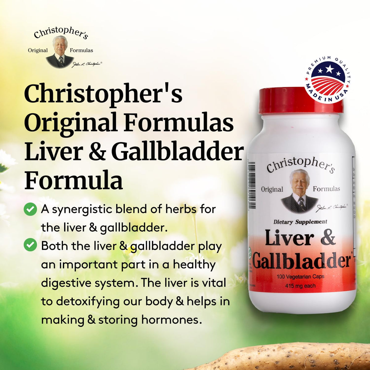 Christopher's Original Formulas natural liver support ingredients highlight