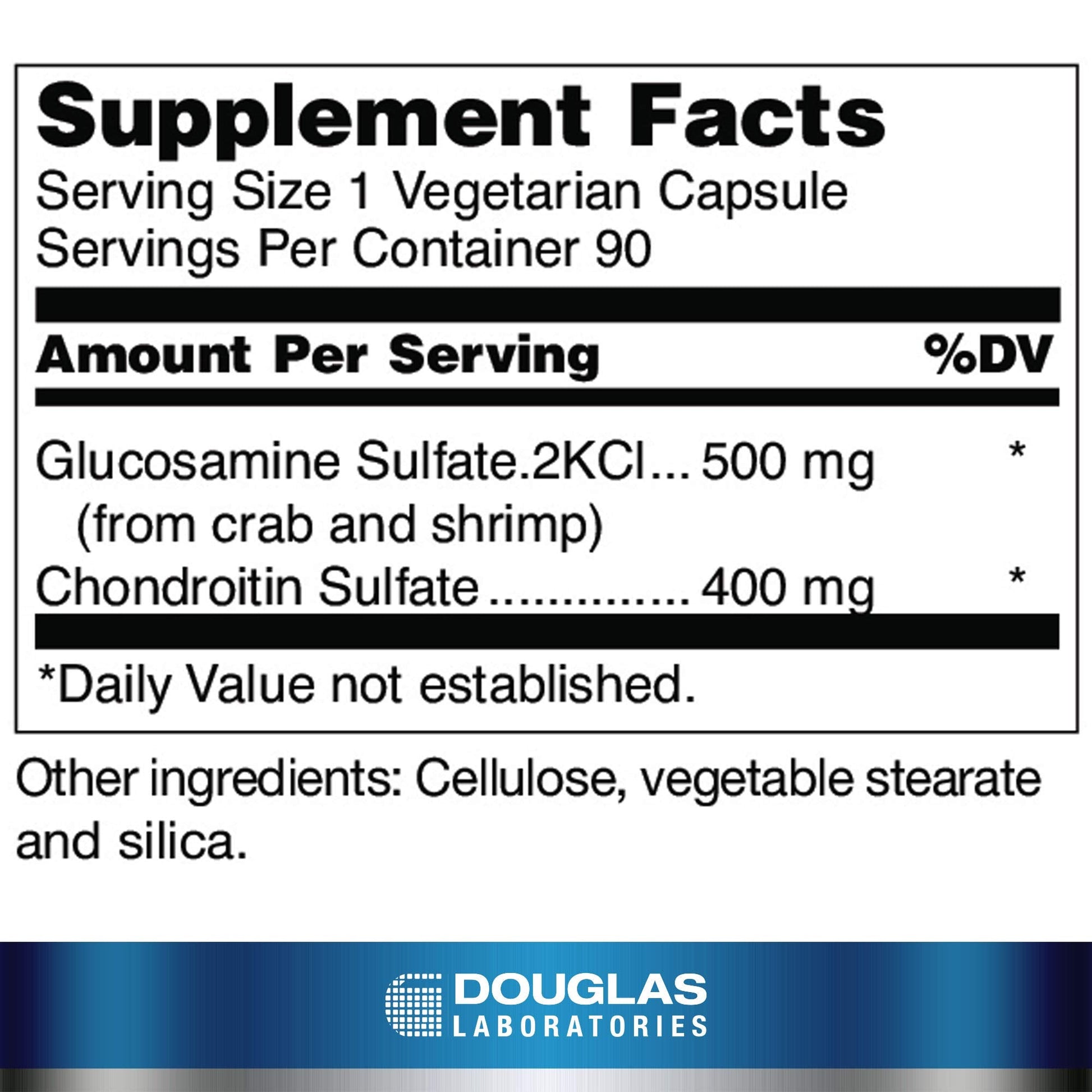 Douglas Laboratories Glucosamine Plus 90 vegetarian capsules supplement facts and ingredients