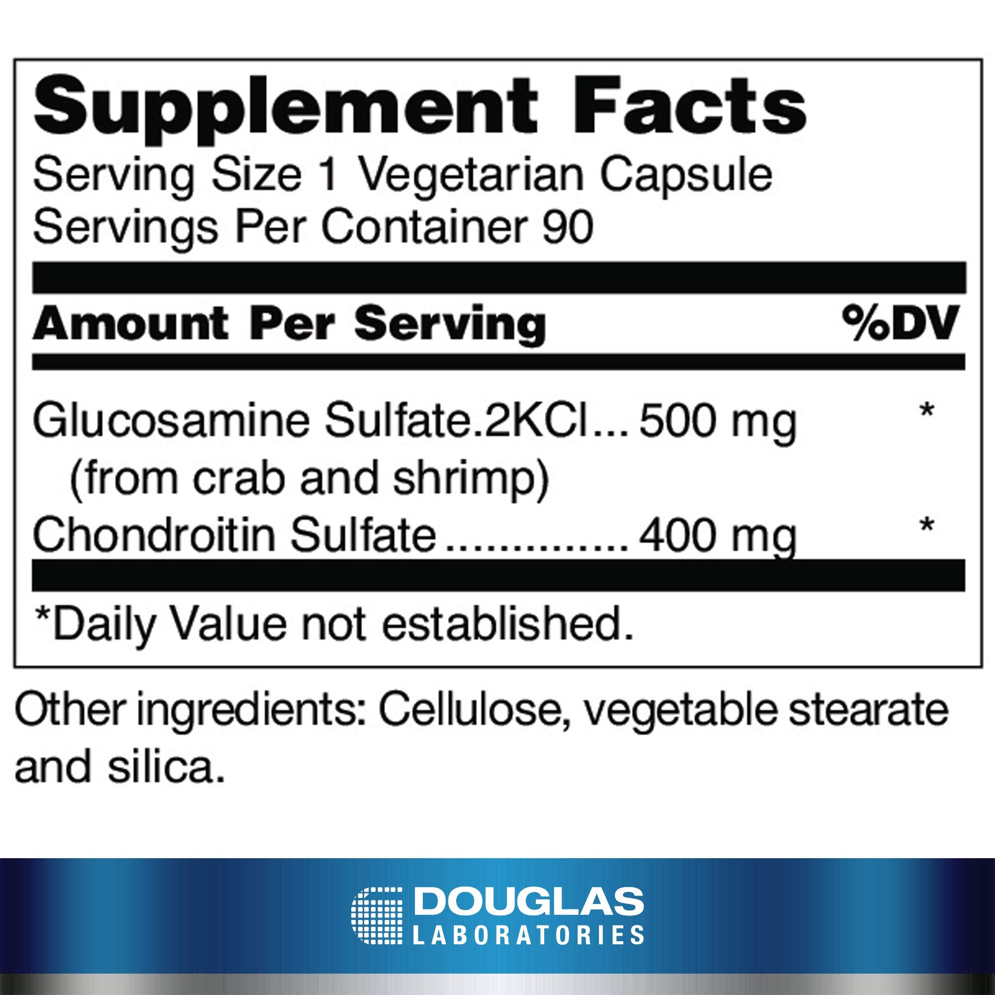 Douglas Laboratories Glucosamine Plus 90 vegetarian capsules supplement facts and ingredients