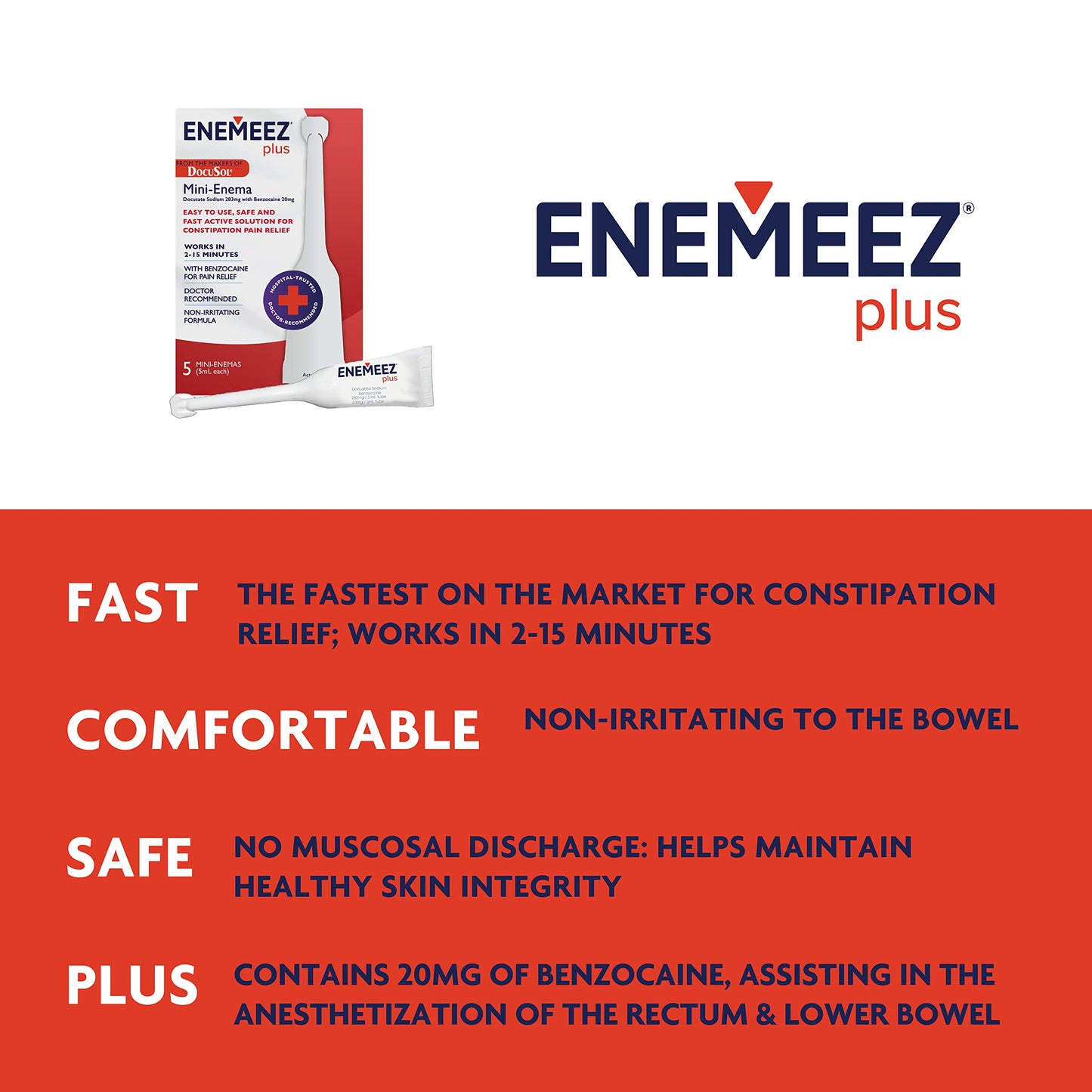 Enemeez Docusol Plus 5 milliliter tube applicator
