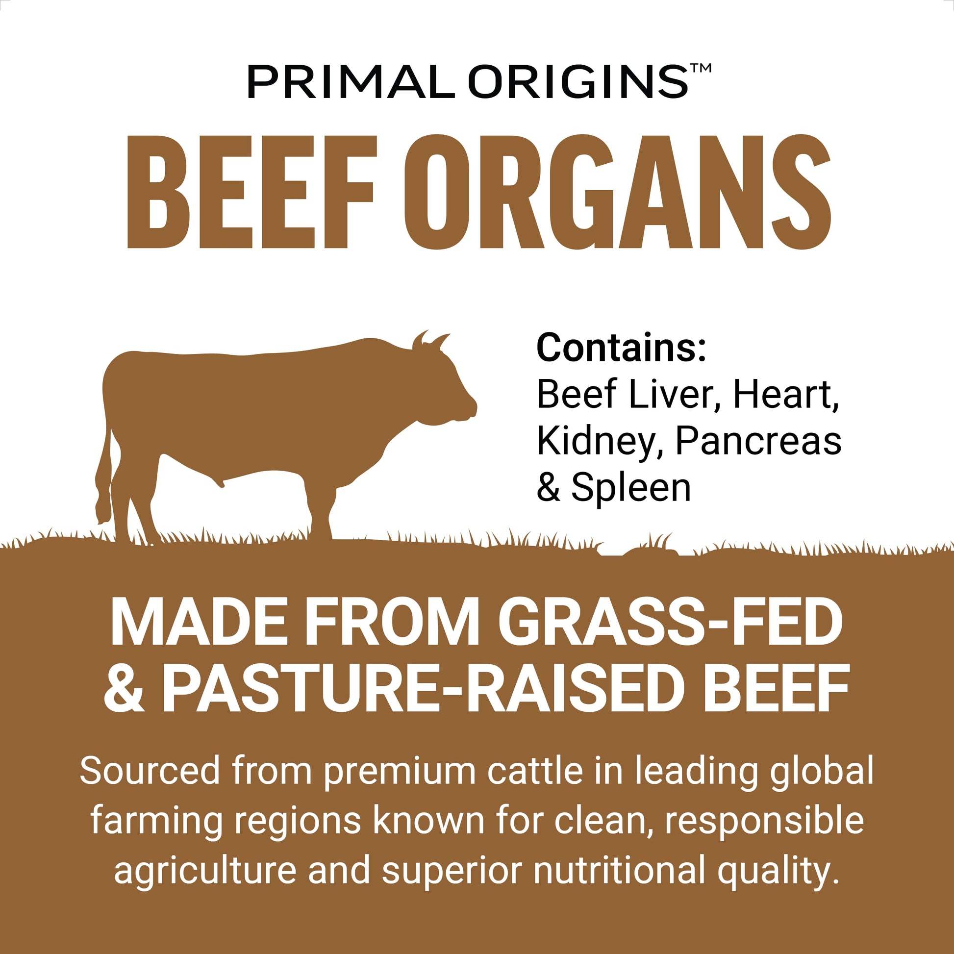 Authentic pasture raised grass fed beef liver heart and kidney supplement
