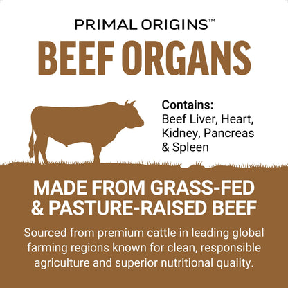 Authentic pasture raised grass fed beef liver heart and kidney supplement