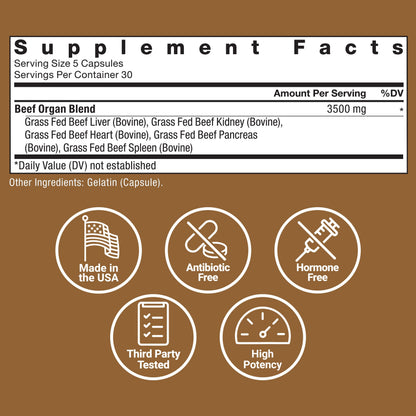 Force Factor Primal Origins clean freeze dried glandular nutrition bottle
