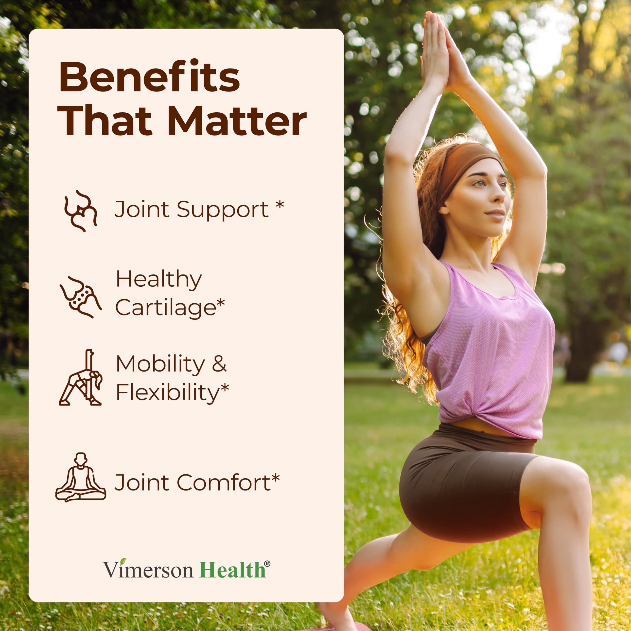 Vimerson Health Glucosamine 120 tablets dietary supplement facts and ingredients label